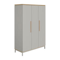 KLEIDERSCHRANK  in Eichefarben, Hellgrau  - Eichefarben/Hellgrau, Design, Holz/Holzwerkstoff (135,3/201,9/55,6cm) - Paidi