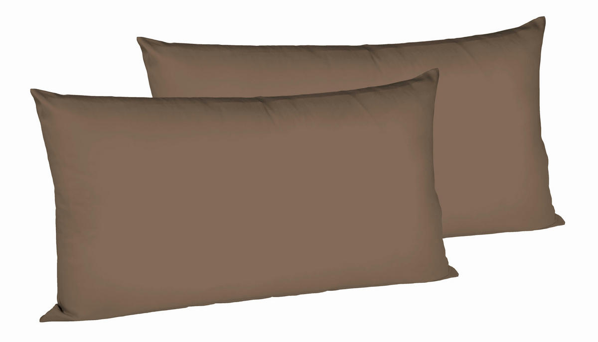 KOPFKISSENBEZUG 40/80 cm  - Dunkelbraun, Basics, Textil (40/80cm) - Fleuresse