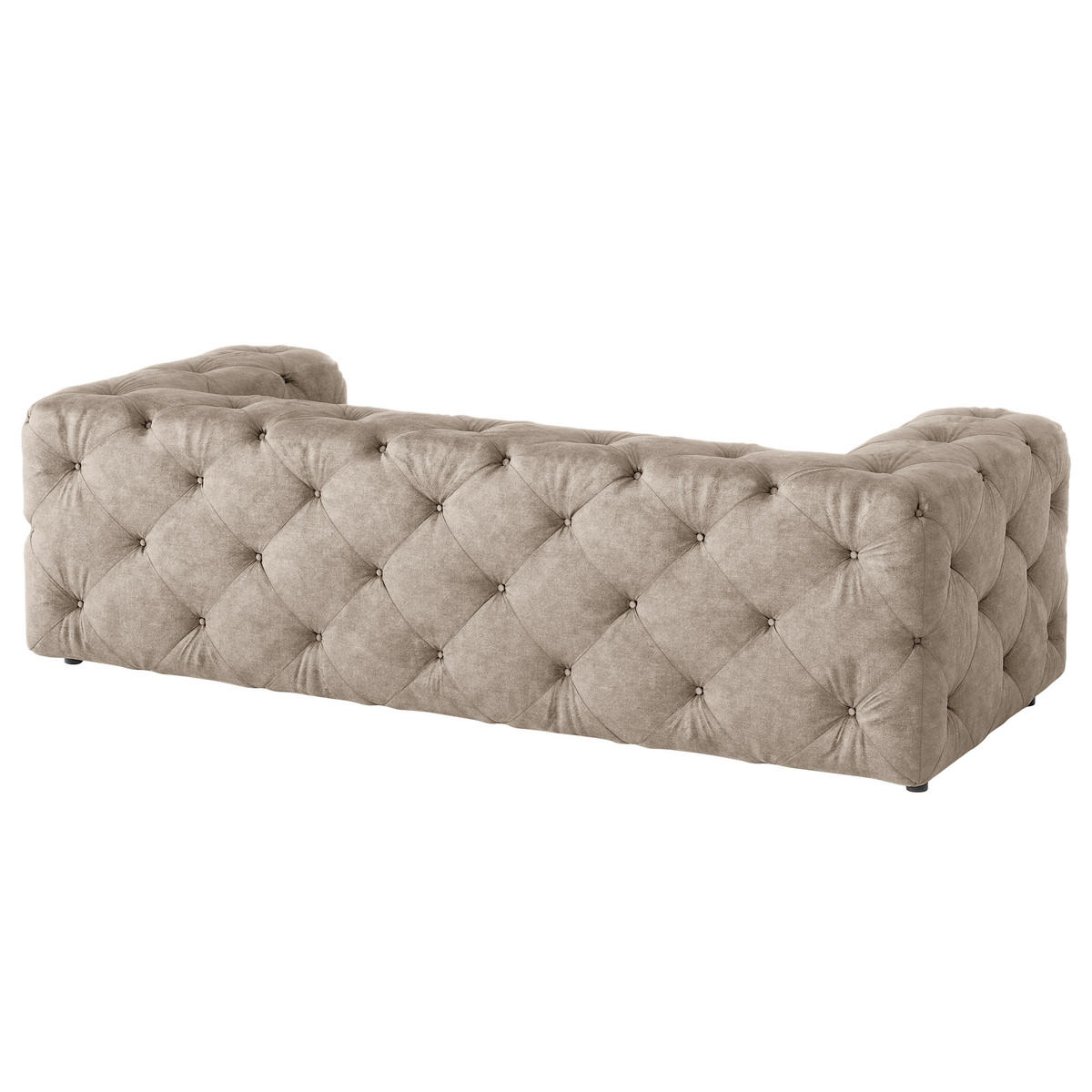 3-SITZER-SOFA Mikrofaser Cappuccino  - Schwarz/Cappuccino, Design, Kunststoff/Textil (230/71/100cm) - P & B