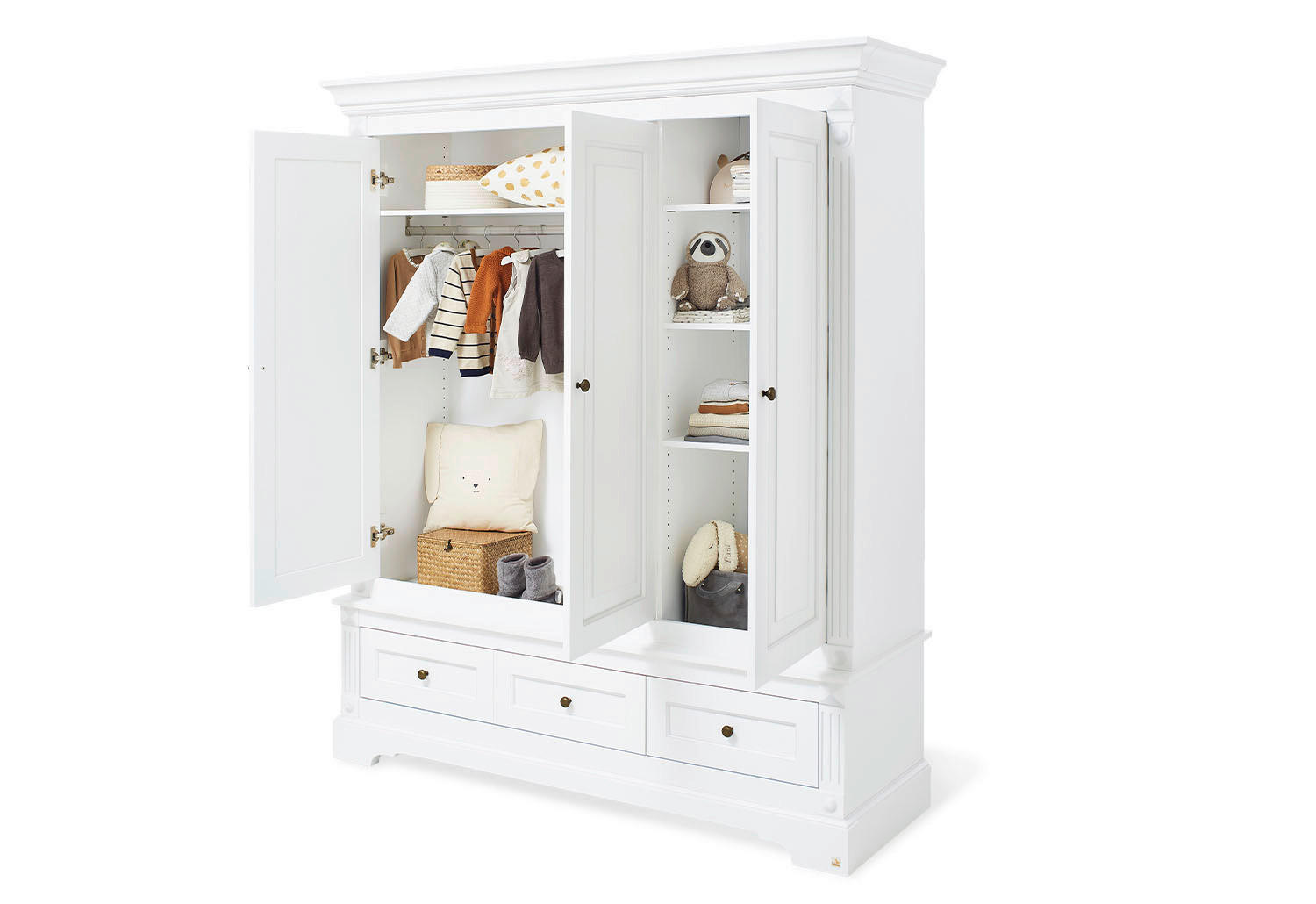 BABYZIMMER EMILIA - Weiß, Trend, Holzwerkstoff - Pinolino