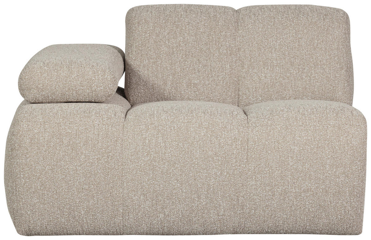 SOFAELEMENT Mojo Bouclé Beige  - Beige/Schwarz, Design, Kunststoff/Textil (97/74/124cm) - Livetastic