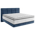 BOXSPRINGBETT 180/200 cm  in Dunkelblau  - Schwarz/Dunkelblau, KONVENTIONELL, Kunststoff/Textil (180/200cm) - Carryhome