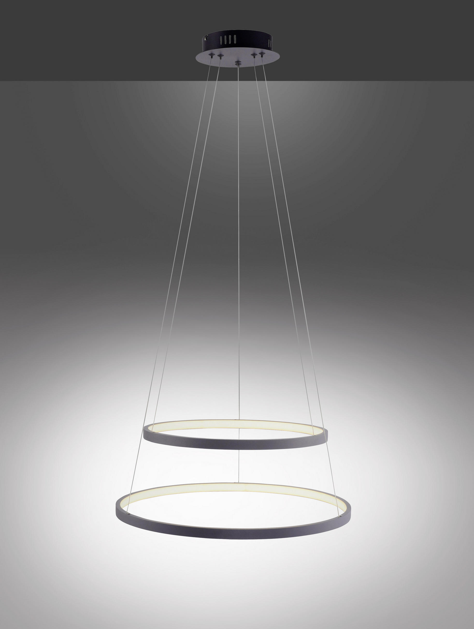 LED-Hängeleuchte Milan 50/50/120 cm   - Anthrazit, Design, Kunststoff/Metall (50/50/120cm)