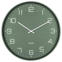 WANDUHR LOFTY Grün 40/40/4,5 cm  - Grün, Basics, Metall (40/40/4,5cm) - Karlsson