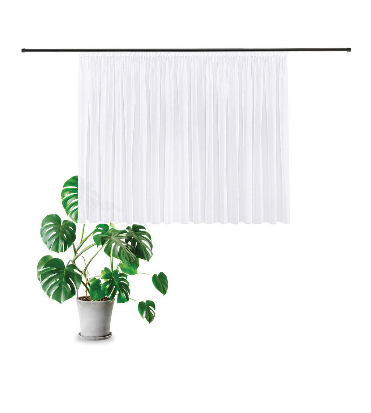 FERTIGSTORE  transparent  300/150 cm   - Weiß, Basics, Textil (300/150cm)