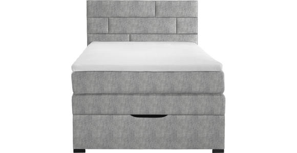 BOXSPRINGBETT 100/200 cm  in Silberfarben  - Wengefarben/Silberfarben, KONVENTIONELL, Holz/Textil (100/200cm) - Carryhome