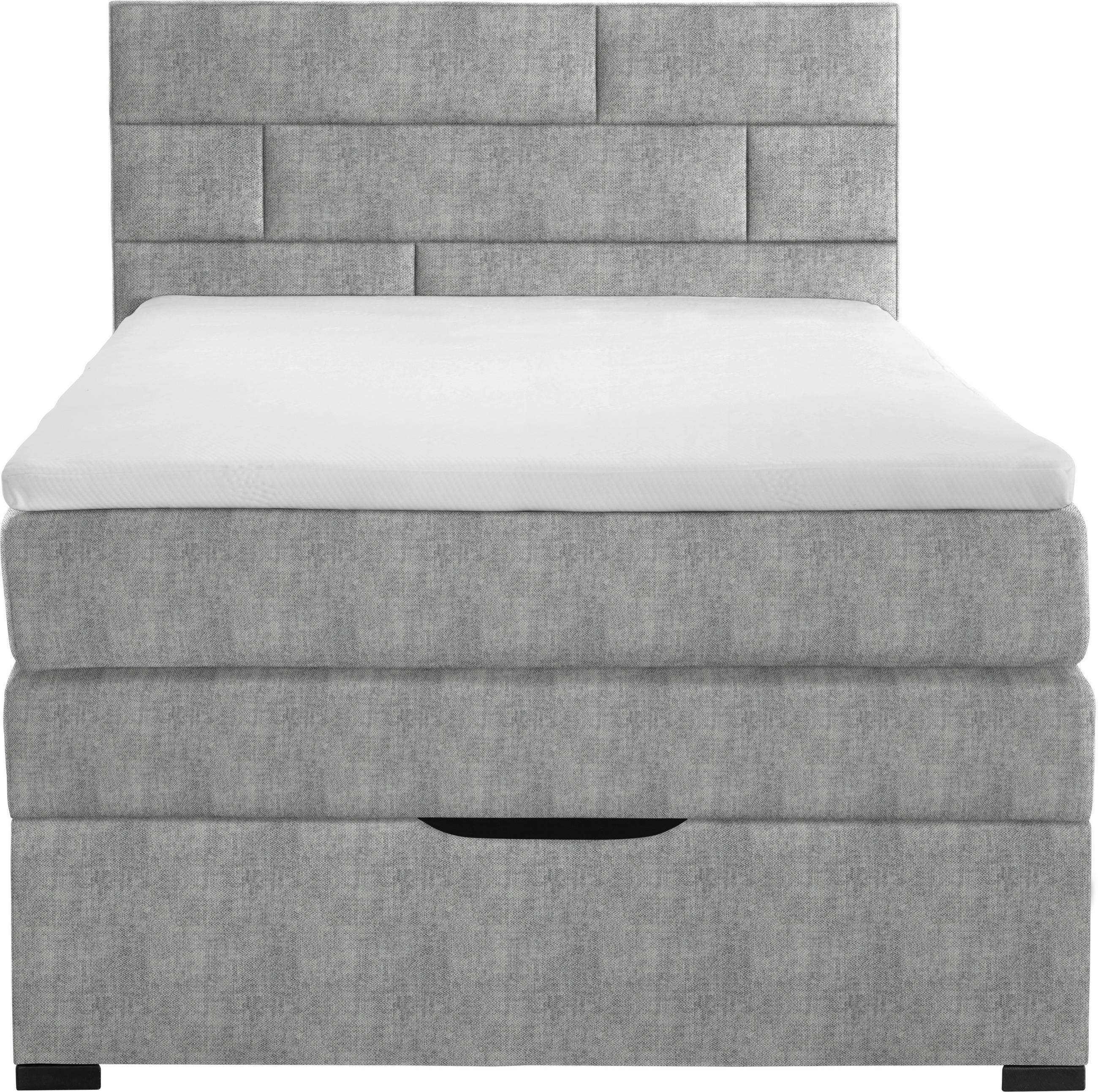 KONTINENTALSÄNG 100/200 cm  i silver  - silver/wengefärgad, Klassisk, trä/textil (100/200cm) - Carryhome