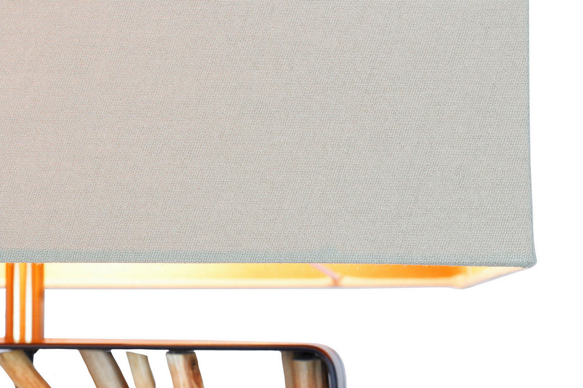 STEHLEUCHTE  40/165/20 cm   - Beige/Goldfarben, Design, Holz/Textil (40/165/20cm) - P & B