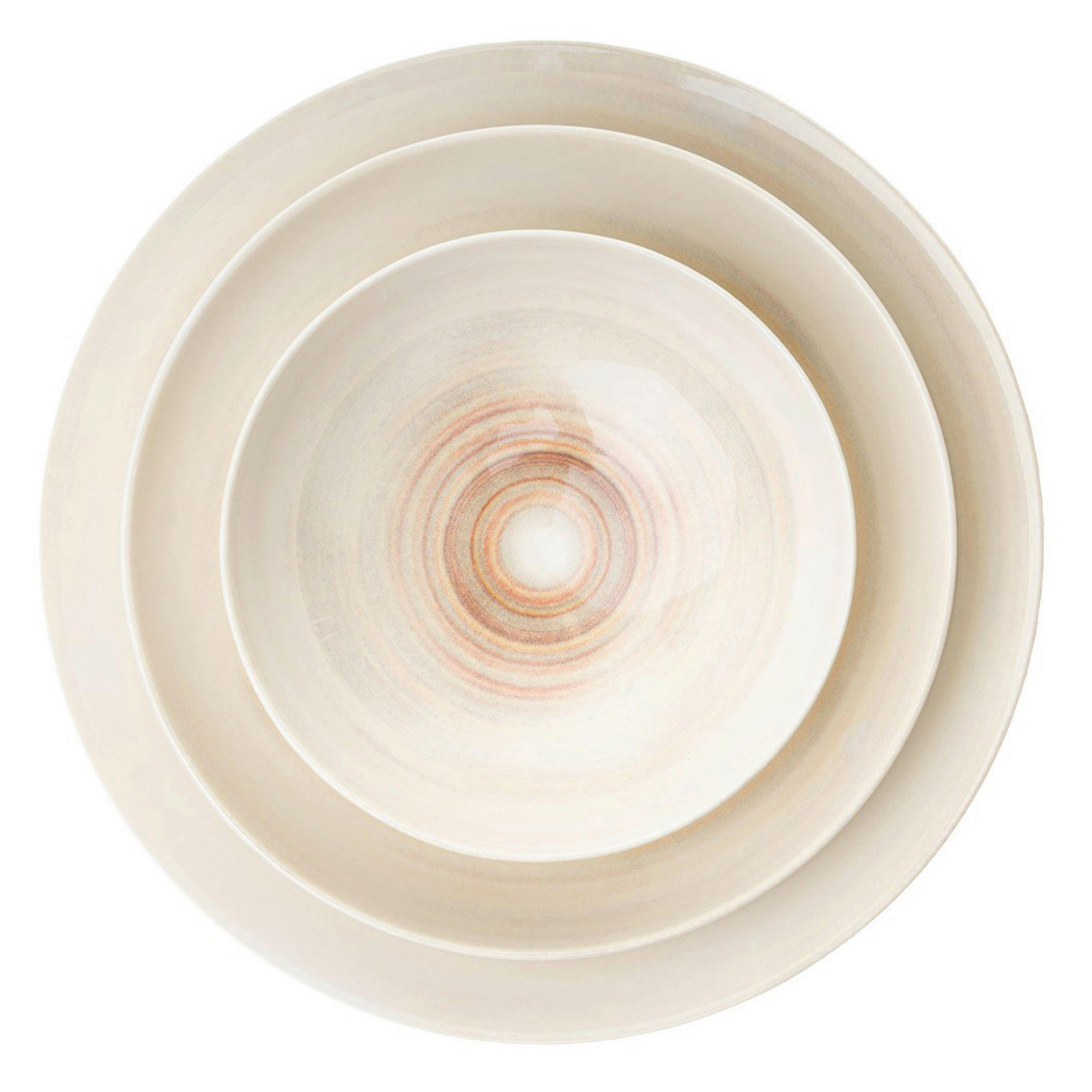 KOMBISERVICE Creme 24-teilig 6 Personen  - Creme, Basics, Keramik (25cm)