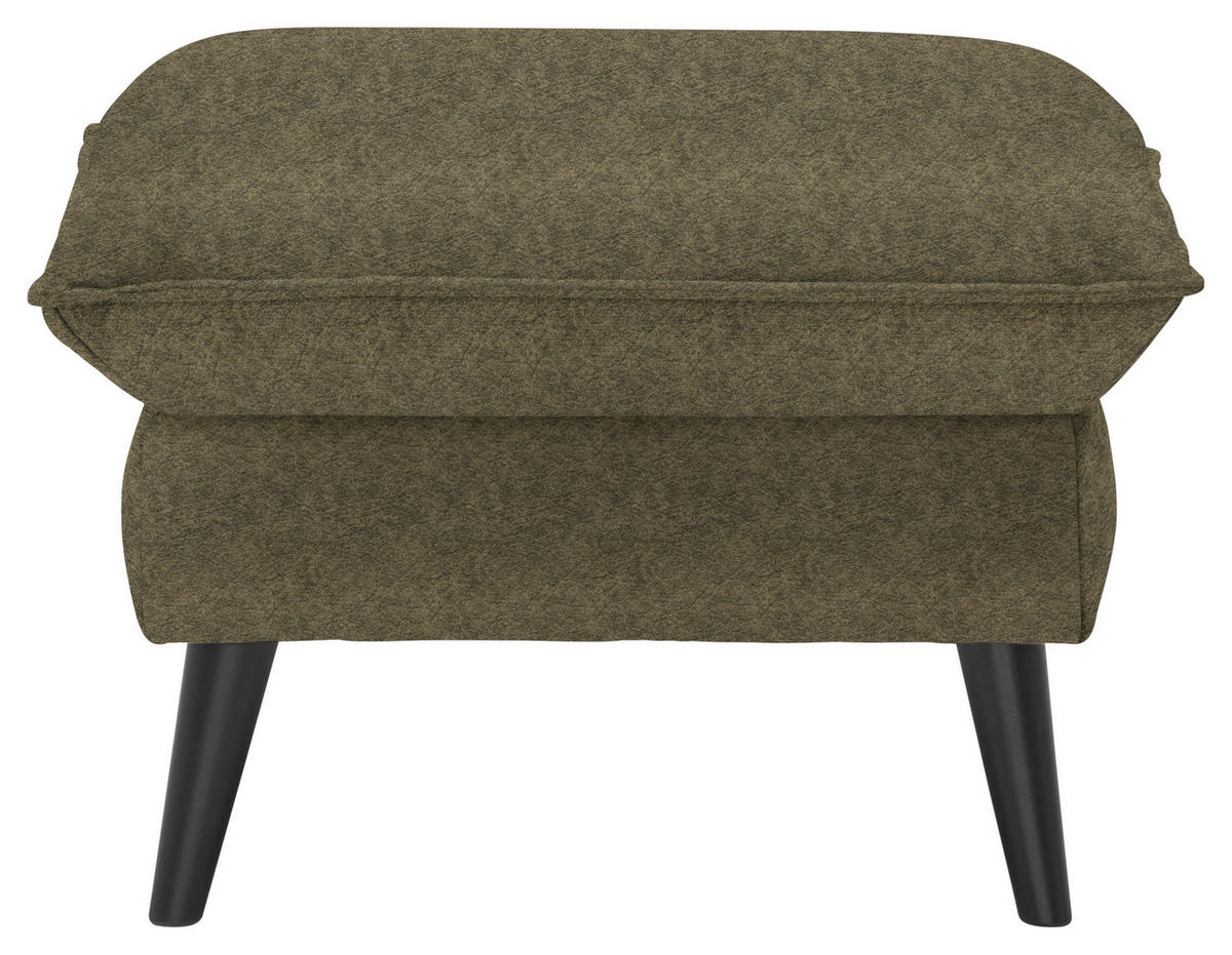 HOCKER Velours Olivgrün  - Schwarz/Olivgrün, Design, Holz/Textil (63/44/63cm) - Carryhome