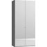 DREHTÜRENSCHRANK 2-türig Weiß - Silberfarben/Weiß, Design, Glas/Holzwerkstoff (101,9/220/59cm) - Jutzler DREHTÜRENSCHRANK 2-türig Weiß - Silberfarben/Weiß, Design, Glas/Holzwerkstoff (101,9/220/59cm) - Jutzler
