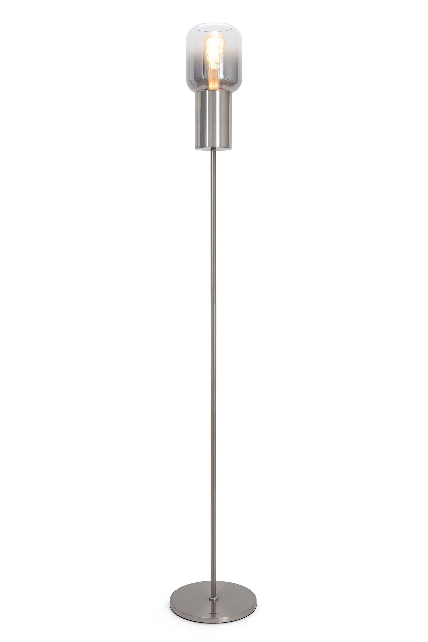 Stehleuchte 15,2/145 cm    - Silberfarben, Basics, Glas/Metall (15,2/145cm) - Musterring