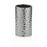 ZAHNPUTZBECHER  - Silberfarben, Basics, Keramik (6,5/11/6,5cm) - Kela
