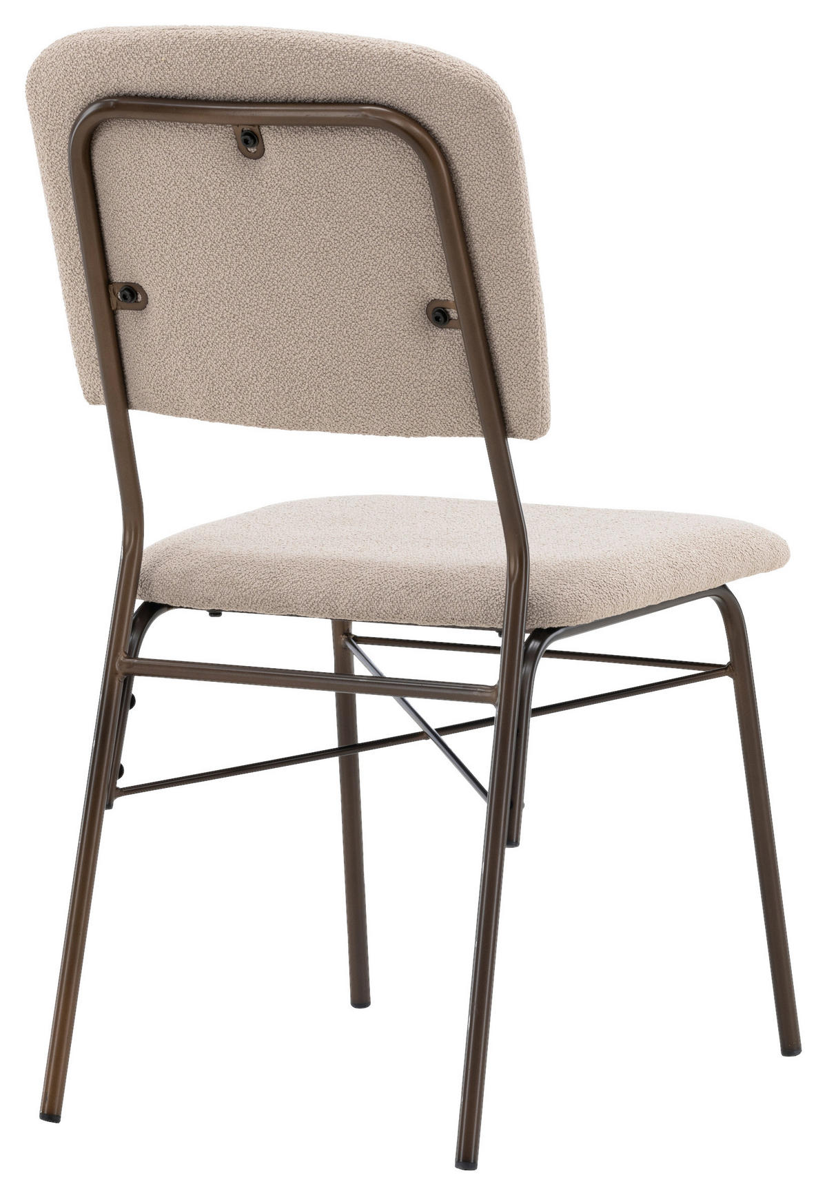 STOLSET 2 styck stål textilväv  - beige/brun, Design, metall/textil (48.5/94/56cm) - Livetastic