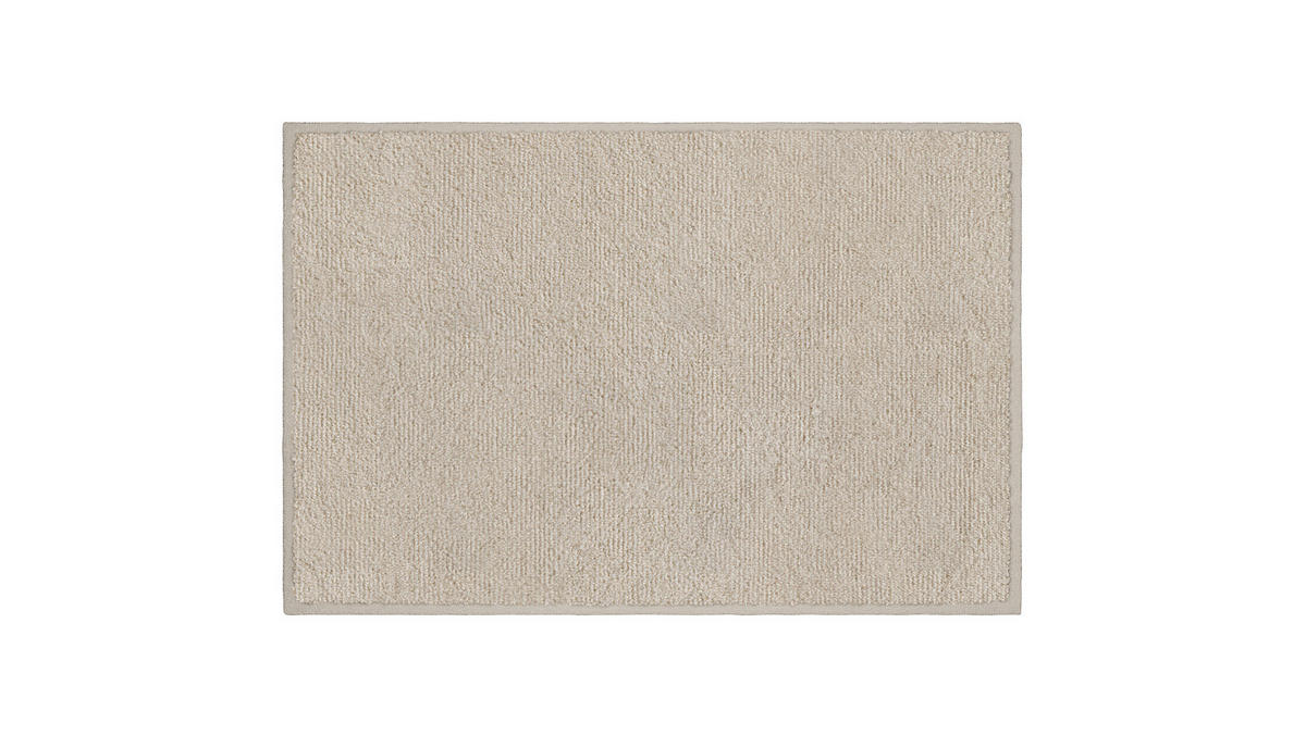 BADEMATTE Beige 60/90 cm  - Beige, Basics, Kunststoff/Textil (60/90cm) - Grund