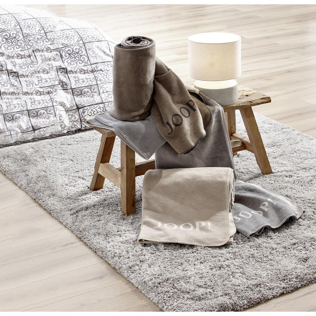 Thumbnail - Joop! Wohndecke Uni Doubleface, Anthrazit, Taupe, Textil, Uni, 150x200 cm, Textiles Vertrauen - Oeko-Tex®, Made in Germa...