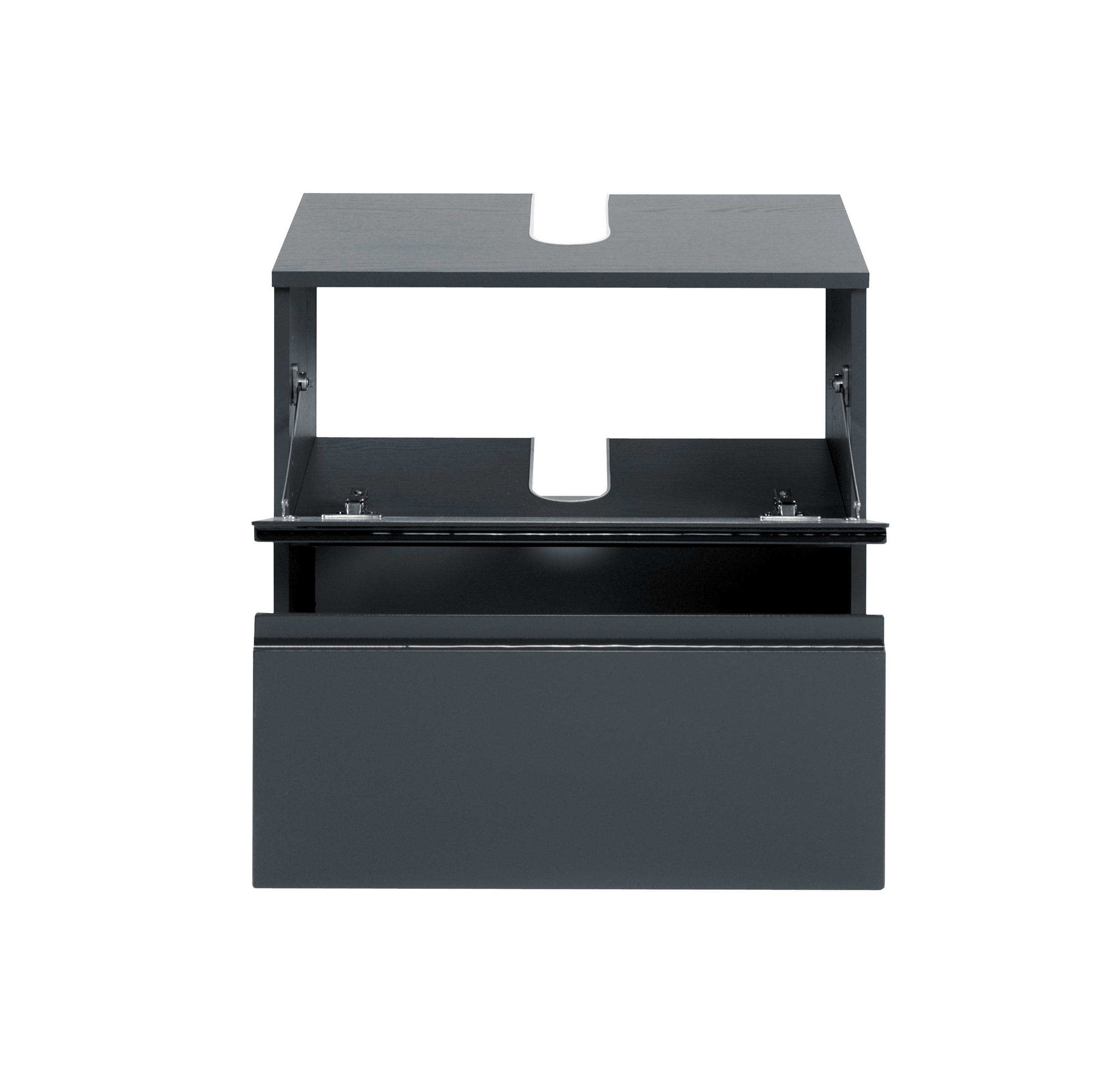 WASCHBECKENUNTERSCHRANK 60/53/35 cm  - Graphitfarben, Design, Holzwerkstoff (60/53/35cm) - Held