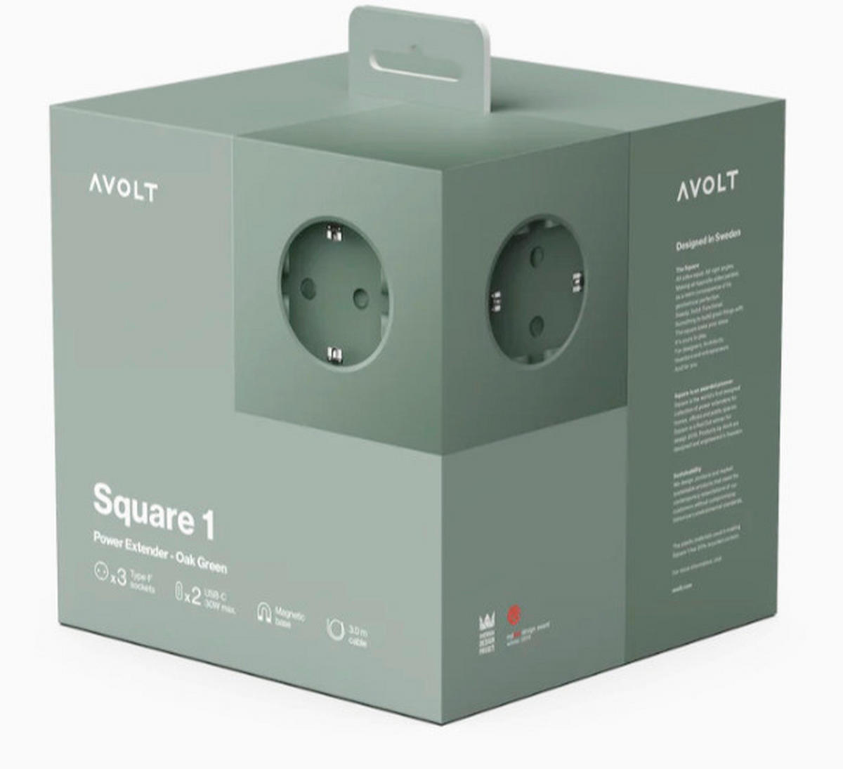 STECKDOSENWÜRFEL - Olivgrün, Basics, Kunststoff (7,6/7,6/7,6cm) - AVOLT