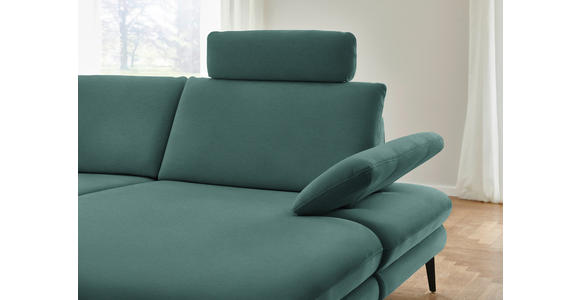 WOHNLANDSCHAFT  in Chenille, Flachgewebe Opal  - Opal/Schwarz, Design, Textil/Metall (208/344/180cm) - Dieter Knoll