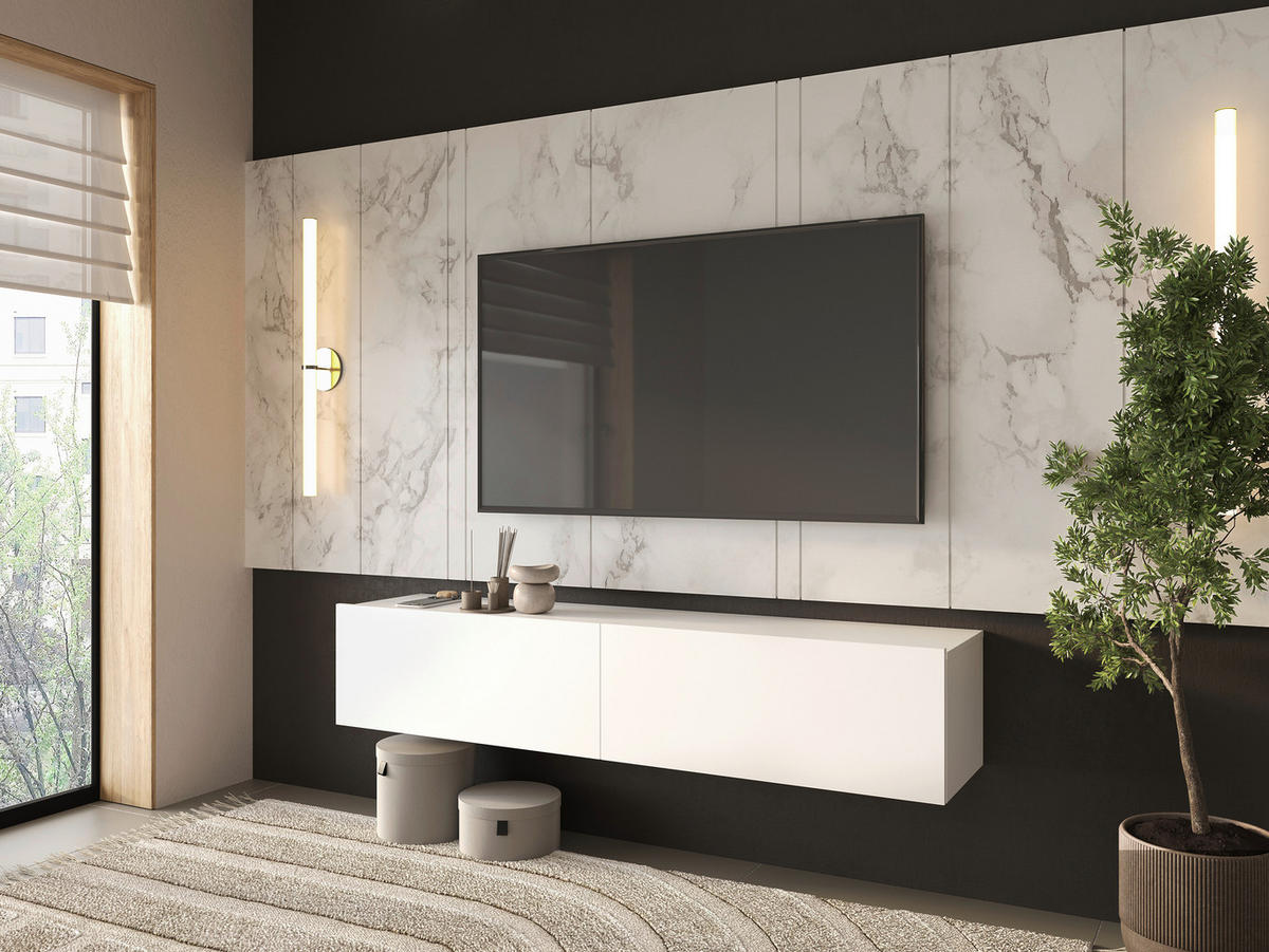 WANDKONSOLE Holzwerkstoff Weiß  - Weiß, MODERN, Holzwerkstoff (80/31,7/36,6cm) - Xora