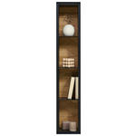 HÄNGEELEMENT Schwarz, Wildeiche  19/120/22 cm  - Wildeiche/Schwarz, Natur, Holz/Metall (19/120/22cm) - Linea Natura