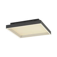 LED-DECKENLEUCHTE 50/50/8.4 cm    - Schwarz, Basics, Kunststoff/Metall (50/50/8.4cm)