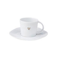 ESPRESSOTASSE  - Weiss/Silberfarben, Design, Keramik (6/5cm) - Räder