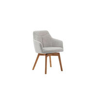 ARMLEHNSTUHL   Bouclé  - Wildeiche/Hellgrau, MODERN, Holz/Textil (58/83/57cm) - MID.YOU