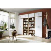 AUFSATZSCHRANK 72/43/36 cm   - Weiss/Silberfarben, Konventionell, Holzwerkstoff/Kunststoff (72/43/36cm) - Xora