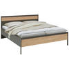 BETT 160/200 cm,  in Anthrazit, Eichefarben,  - Eichefarben/Anthrazit, KONVENTIONELL, Holz (160/200cm) - Dieter Knoll