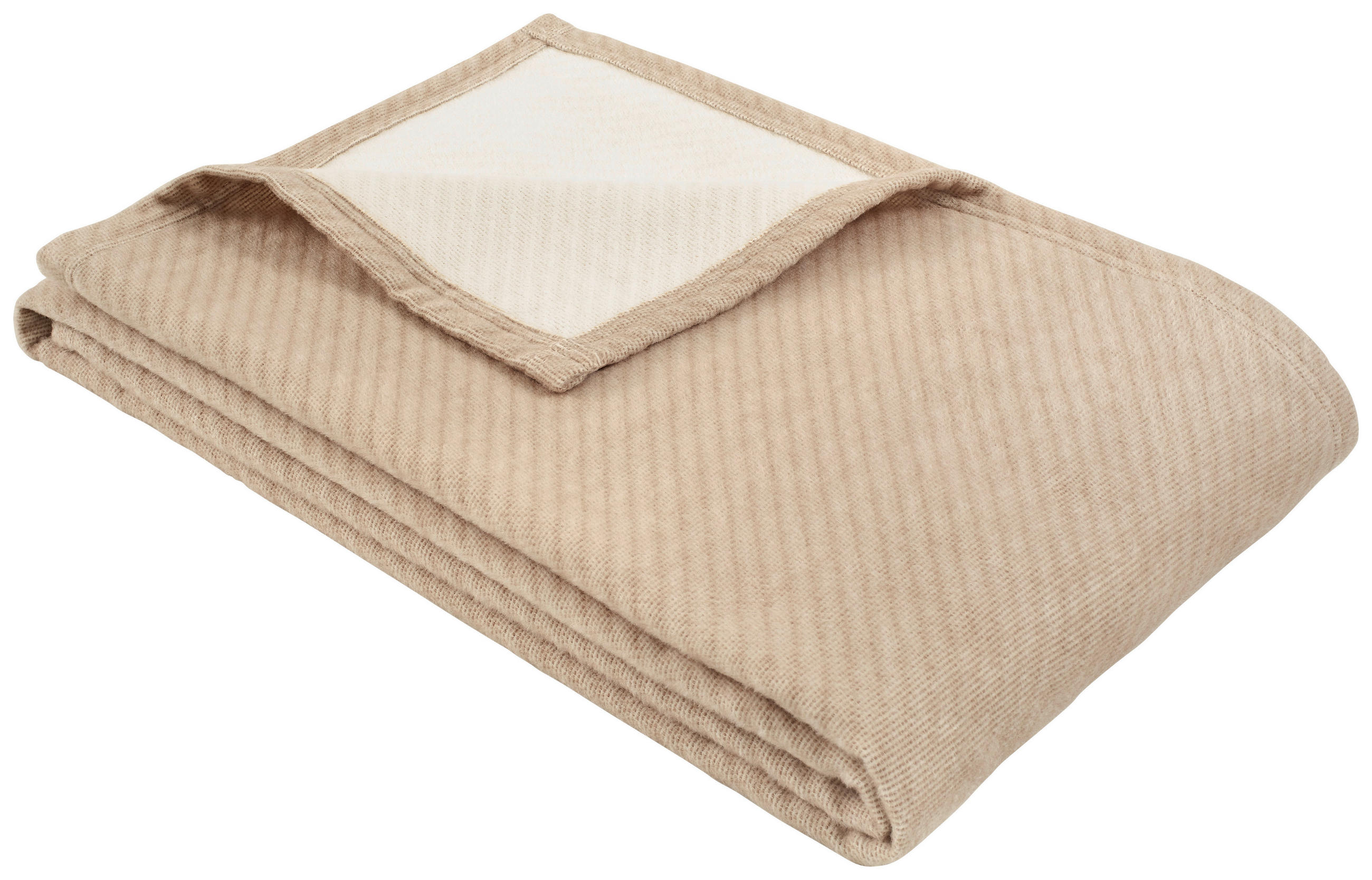 Kuscheldecke Braun/naturfarben 140x200 Cm Double Face
