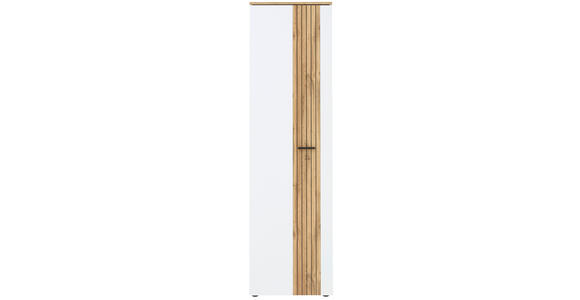 GARDEROBENSCHRANK  in 57/202/38 cm  - Eichefarben/Schwarz, Basics, Holzwerkstoff/Kunststoff (57/202/38cm) - Xora