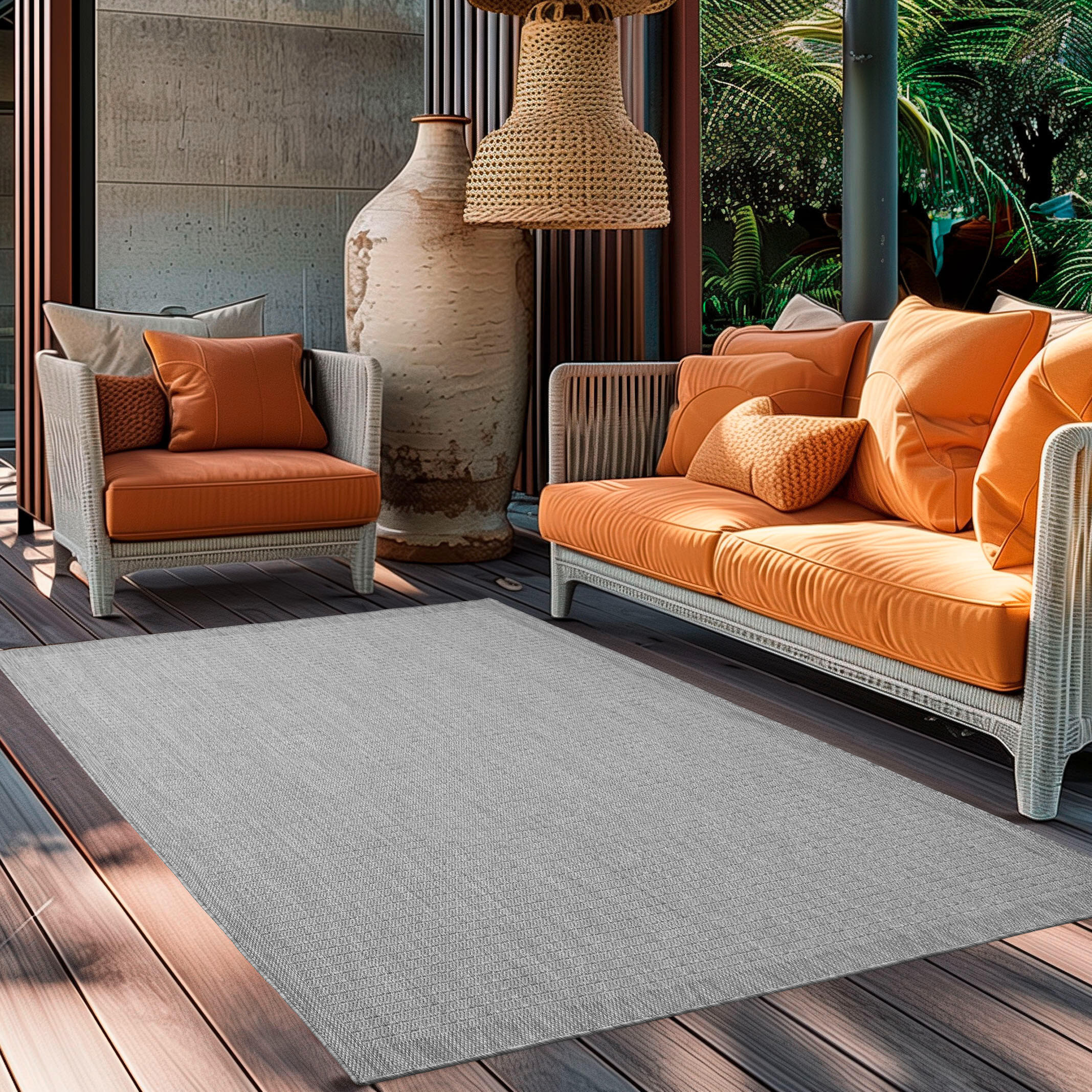 OUTDOORTEPPICH 80/150 cm GIZA Grau  - Grau, Basics, Textil (80/150cm) - Novel