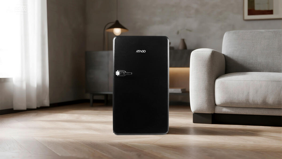 KÜHLSCHRANK 52690003/01  - Schwarz, Basics, Glas/Kunststoff (44,5/49/78,5cm) - Atrigo