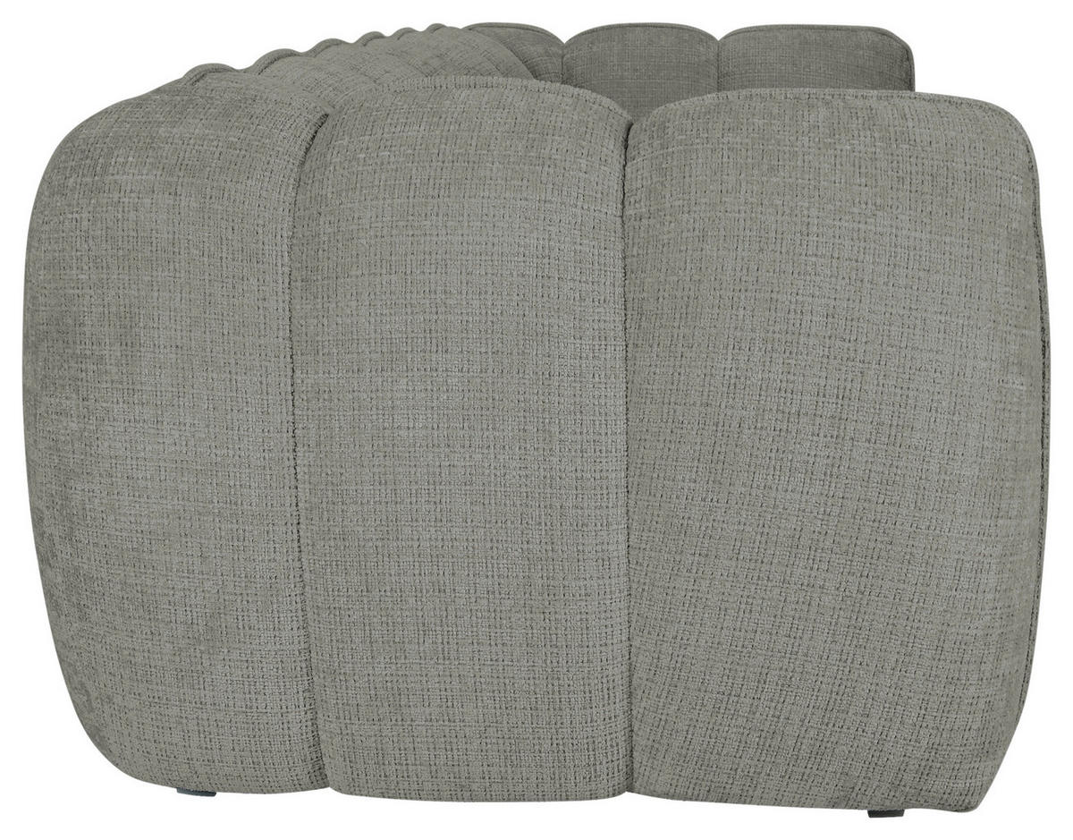 BIG SOFFA i chenille mörkgrå  - mörkgrå/svart, Klassisk, textil/plast (217/74/100cm) - MID.YOU