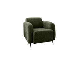 SESSEL Velours Olivgrün    - Schwarz/Olivgrün, MODERN, Textil/Metall (85/76/90cm) - Livetastic