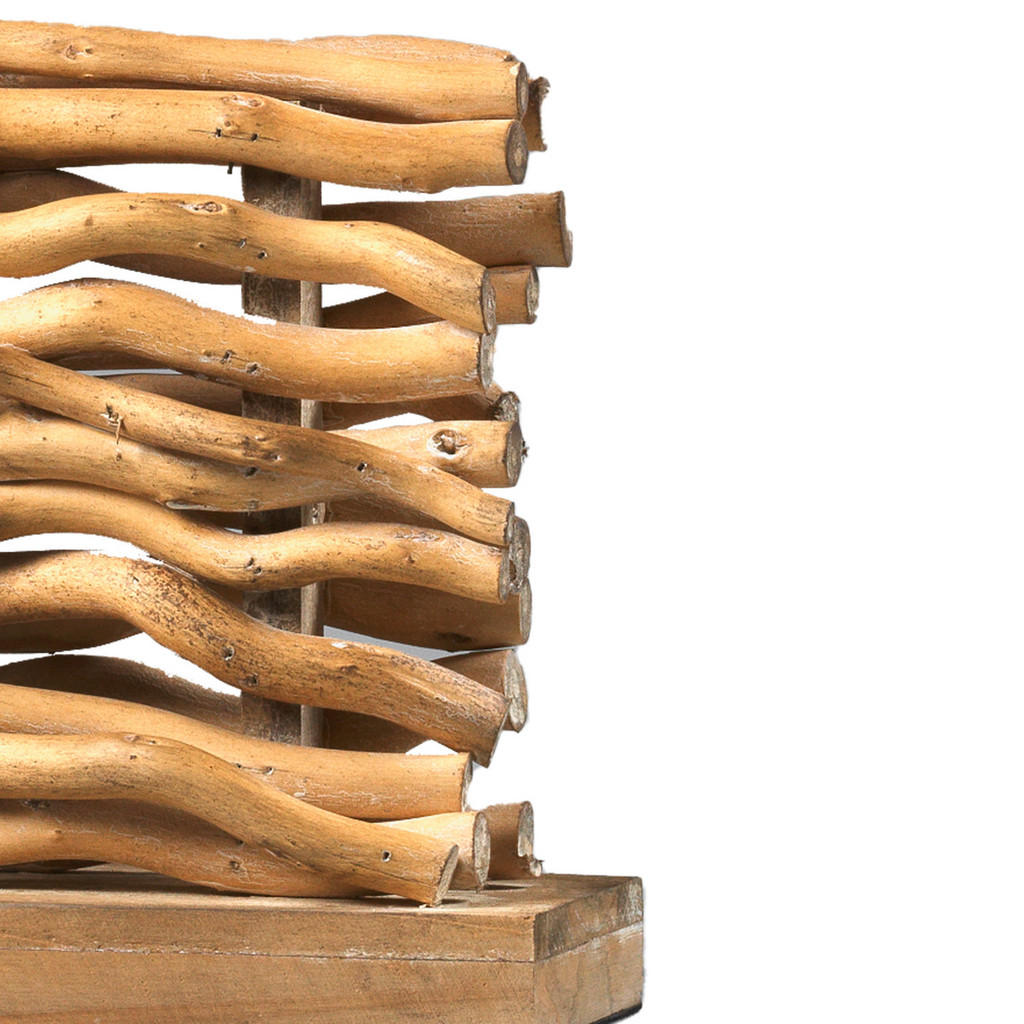 Thumbnail - Tischleuchte, Hellbraun, Holz, Metall, Textil, 50x15x40 cm, Lampen & Leuchten, Innenbeleuchtung, Leuchten nach Räumen, B...