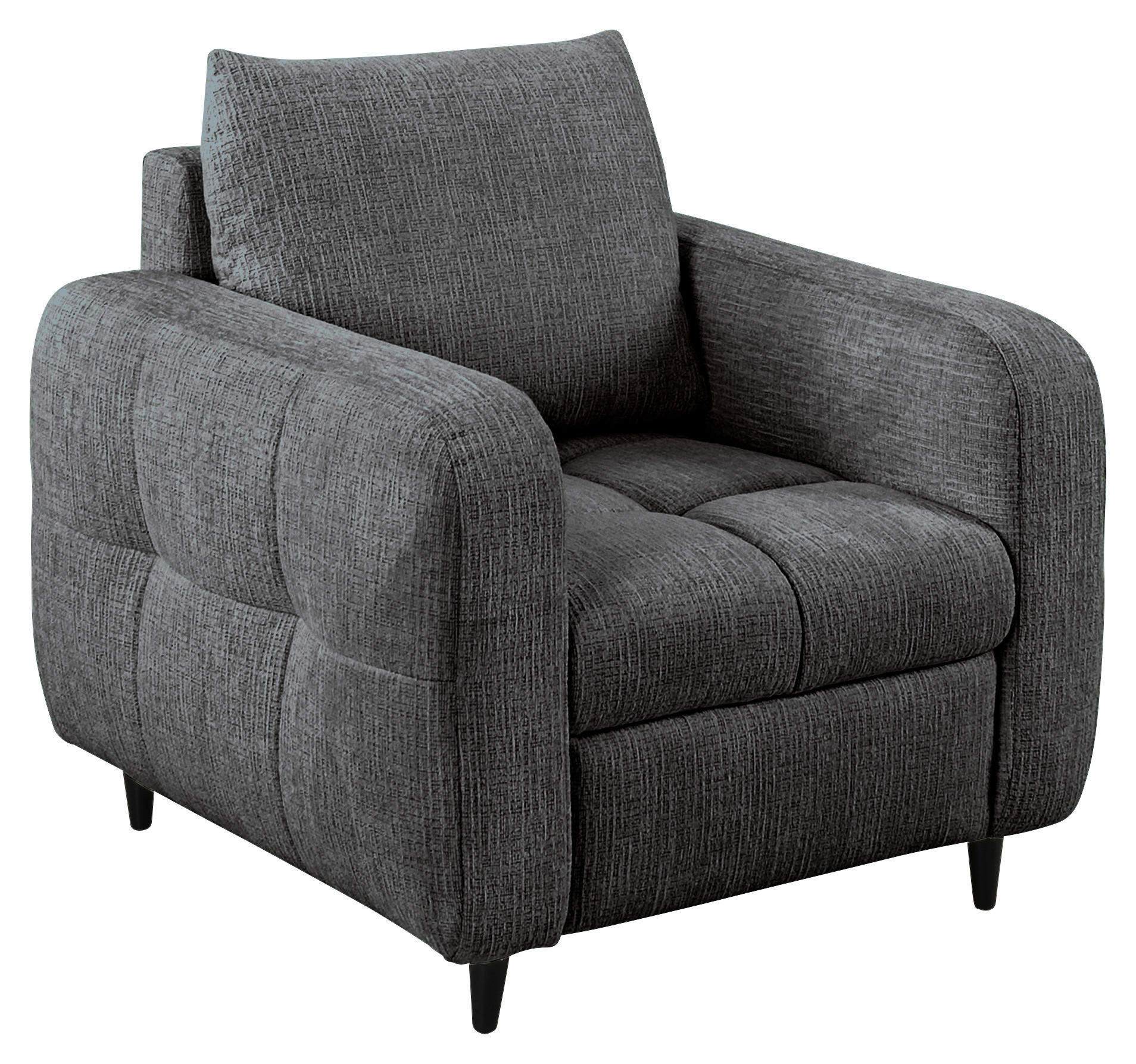 COCKTAILSESSEL Flachgewebe Anthrazit    - Anthrazit/Schwarz, Design, Holz/Textil (90/88/91cm) - Lomoco
