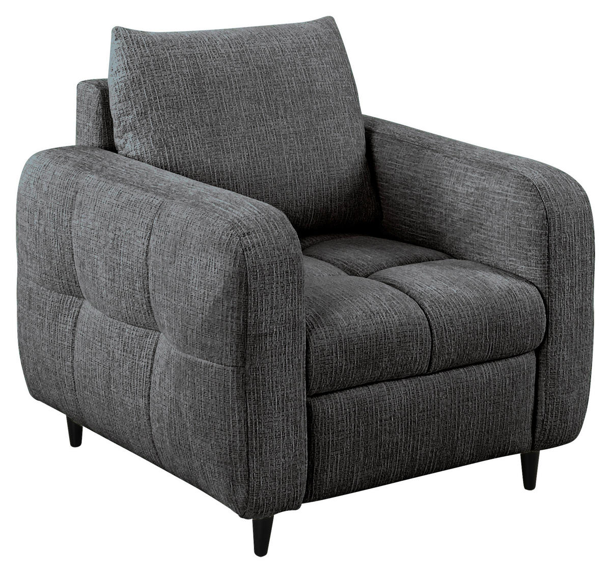 COCKTAILSESSEL Flachgewebe Anthrazit    - Anthrazit/Schwarz, Design, Holz/Textil (90/88/91cm) - Lomoco