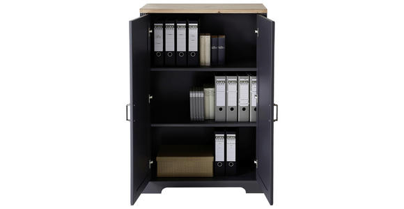 KOMMODE in 86/127/38 cm - Titanfarben/Graphitfarben, KONVENTIONELL, Holzwerkstoff/Metall (86/127/38cm) - Carryhome