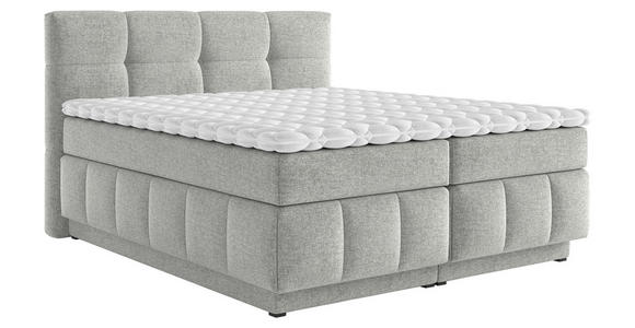 BOXSPRINGBETT 180/200 cm,  in Greige, Bettkasten, Topper, Matratzen, Wendematratze mit unterschiedlichen Härtegraden, H3 + H4 = fest + sehr fest  - Greige/Schwarz, KONVENTIONELL, Kunststoff/Textil (180/200cm) - Carryhome
