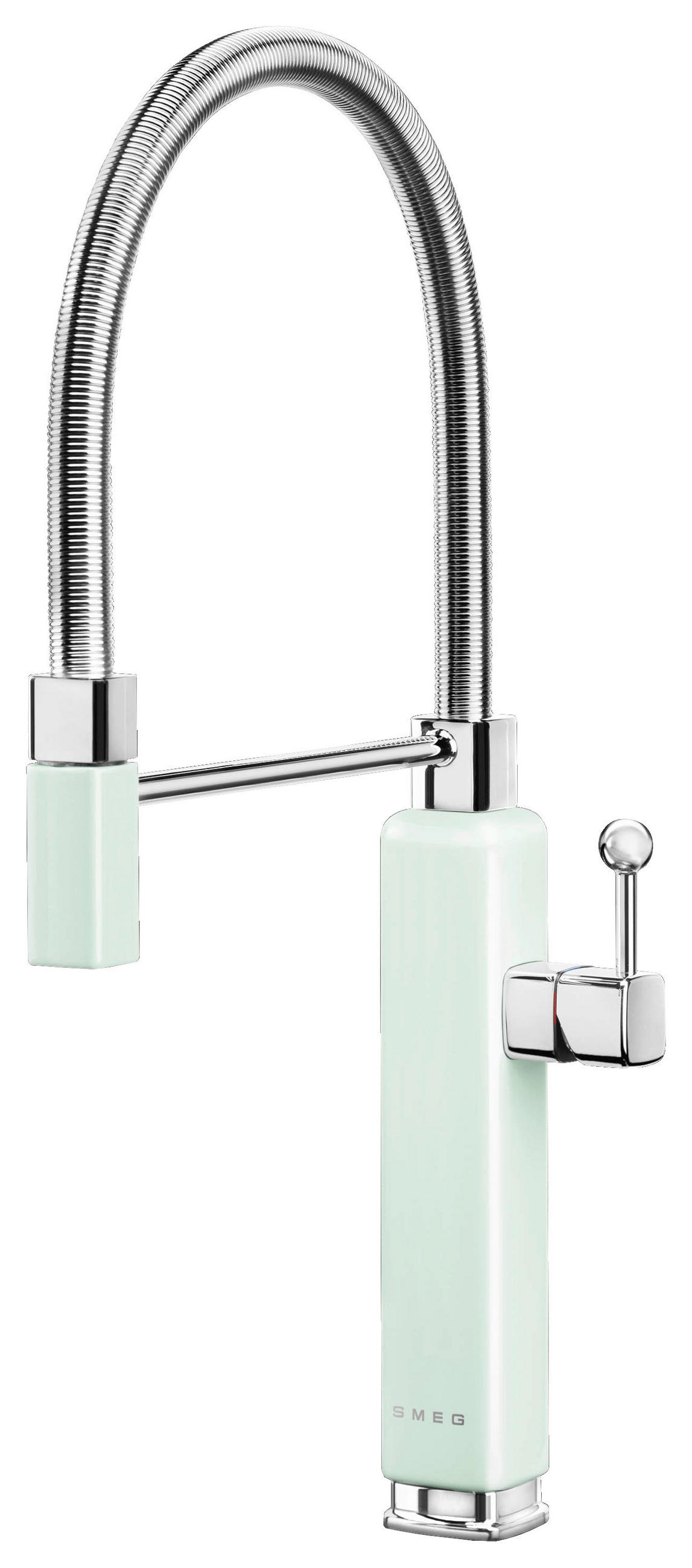 KÜCHENARMATUR - Chromfarben/Pastellgrün, Basics, Metall (9,4/48,2/26,8cm) - SMEG