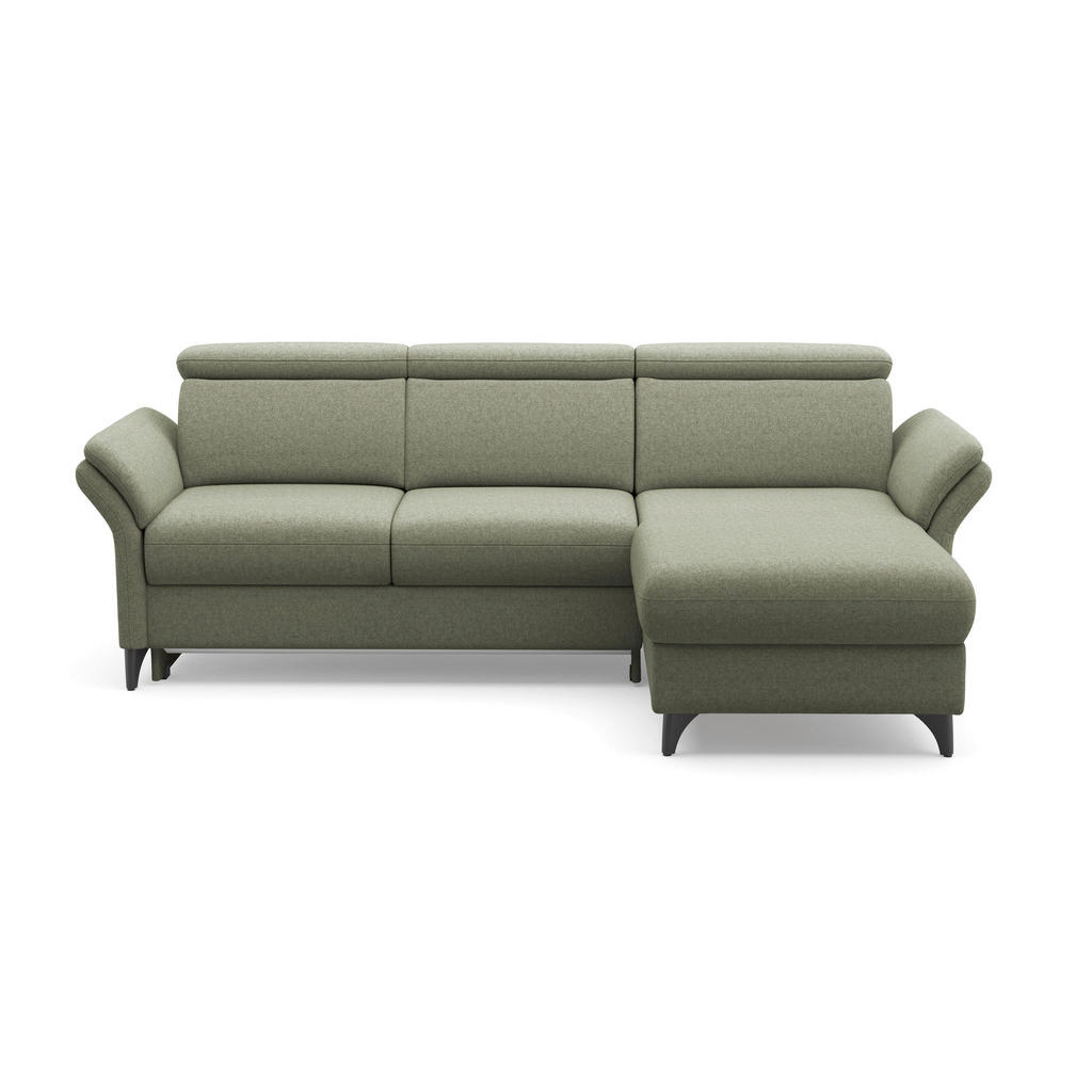 Thumbnail - Sit & More Ecksofa Glendale E, Olivgrün, Textil, 4,5-Sitzer, Ottomane rechts, L-Form, 253x166 cm, Goldenes M, Oeko-Tex® ...