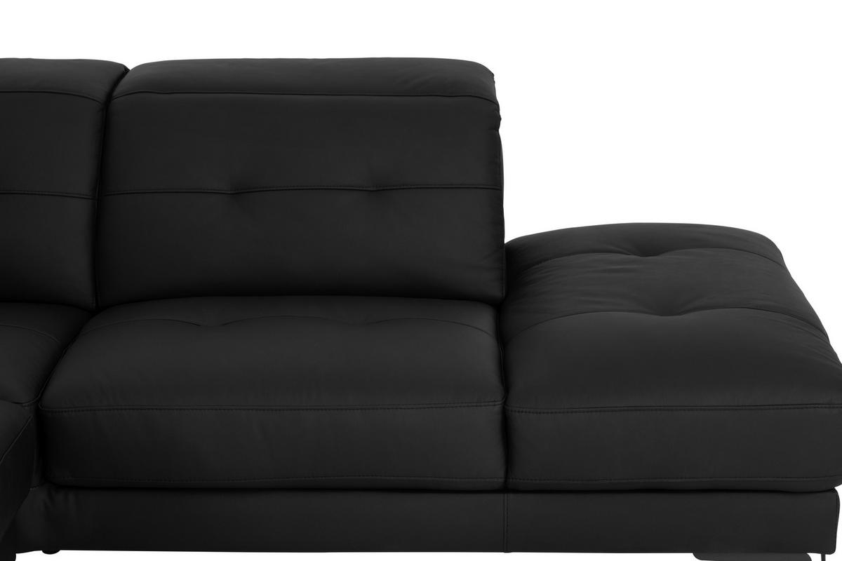 KUTNA GARNITURA koža  crna   - crna, Moderno, koža/tekstil (287/224cm) - MID.YOU