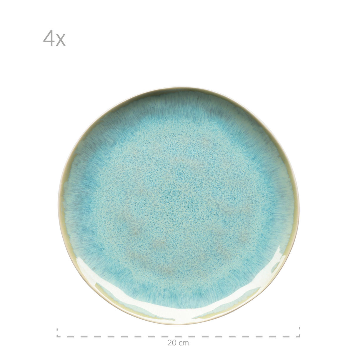 KOMBISERVICE Grün 16-teilig Frozen  - Grün, Basics, Keramik (34,7/32/35cm) - Mäser