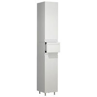 HOCHSCHRANK 30/180/31,6 cm  - Silberfarben/Weiß, MODERN, Holzwerkstoff/Kunststoff (30/180/31,6cm) - MID.YOU