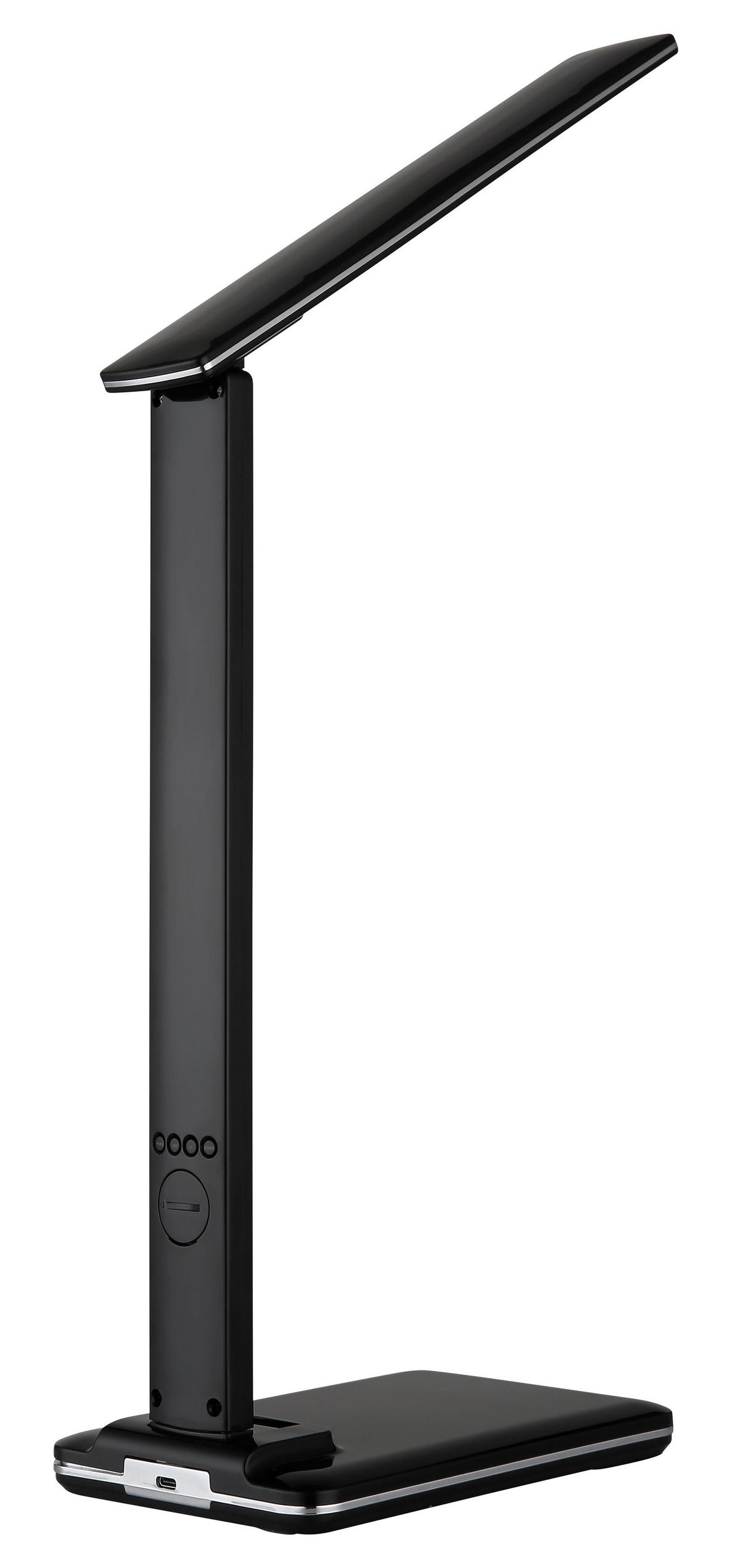 LED-TISCHLEUCHTE 28,5/37,5 cm   - Schwarz, Design, Kunststoff/Textil (28,5/37,5cm) - Globo