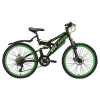 KINDERFAHRRAD 24 Zoll  - Schwarz/Grün, Basics, Metall (180/70/80cm) - Atrigo