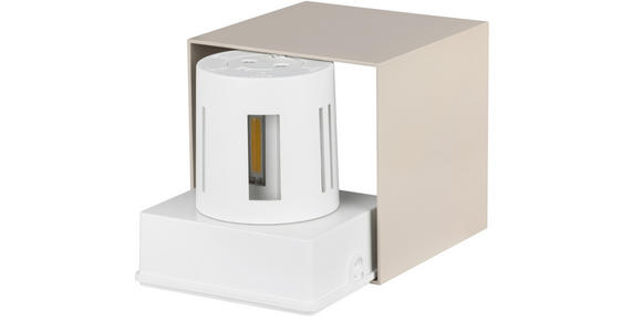LED-WANDLEUCHTE 10/10/10 cm   - Sandfarben, Basics, Kunststoff/Metall (10/10/10cm) - Novel