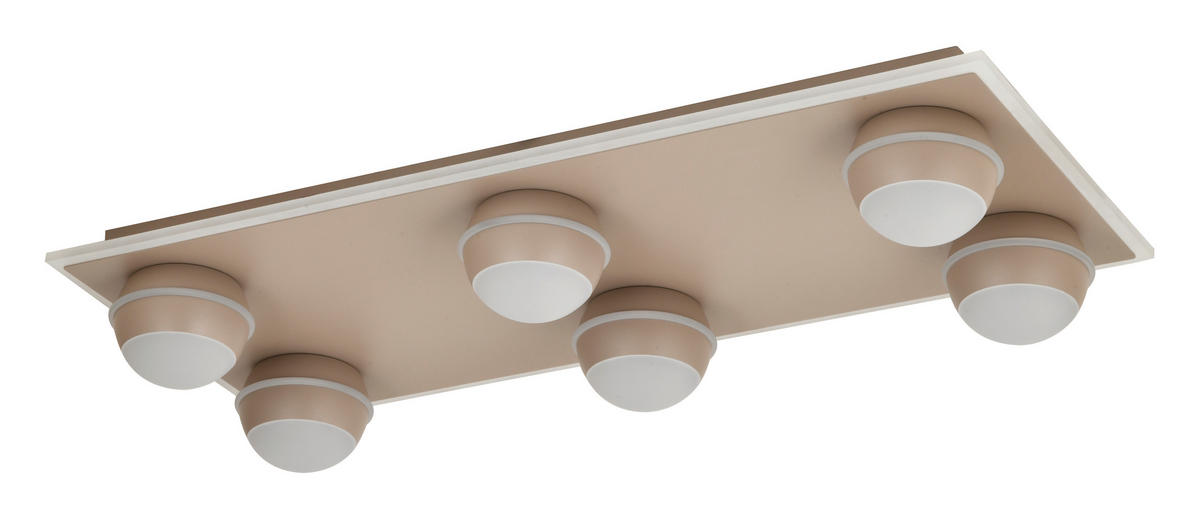 LED-DECKENLEUCHTE Biarritz 74/32/12,5 cm  - Sandfarben, Design, Kunststoff/Metall (74/32/12,5cm)